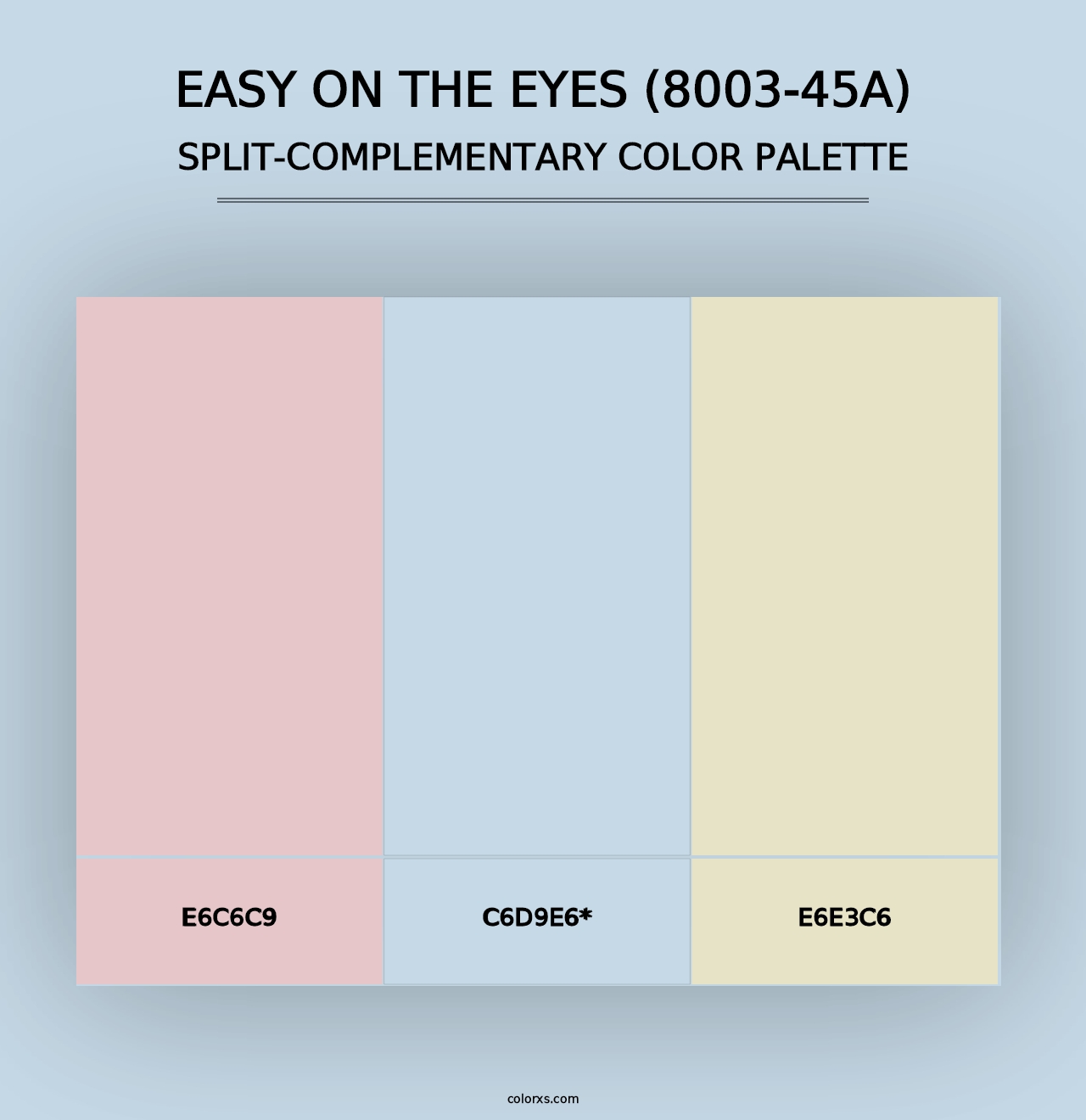 Easy on the Eyes (8003-45A) - Split-Complementary Color Palette