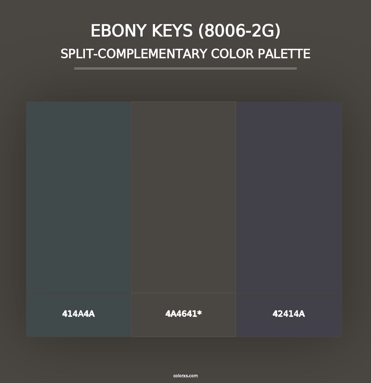 Ebony Keys (8006-2G) - Split-Complementary Color Palette