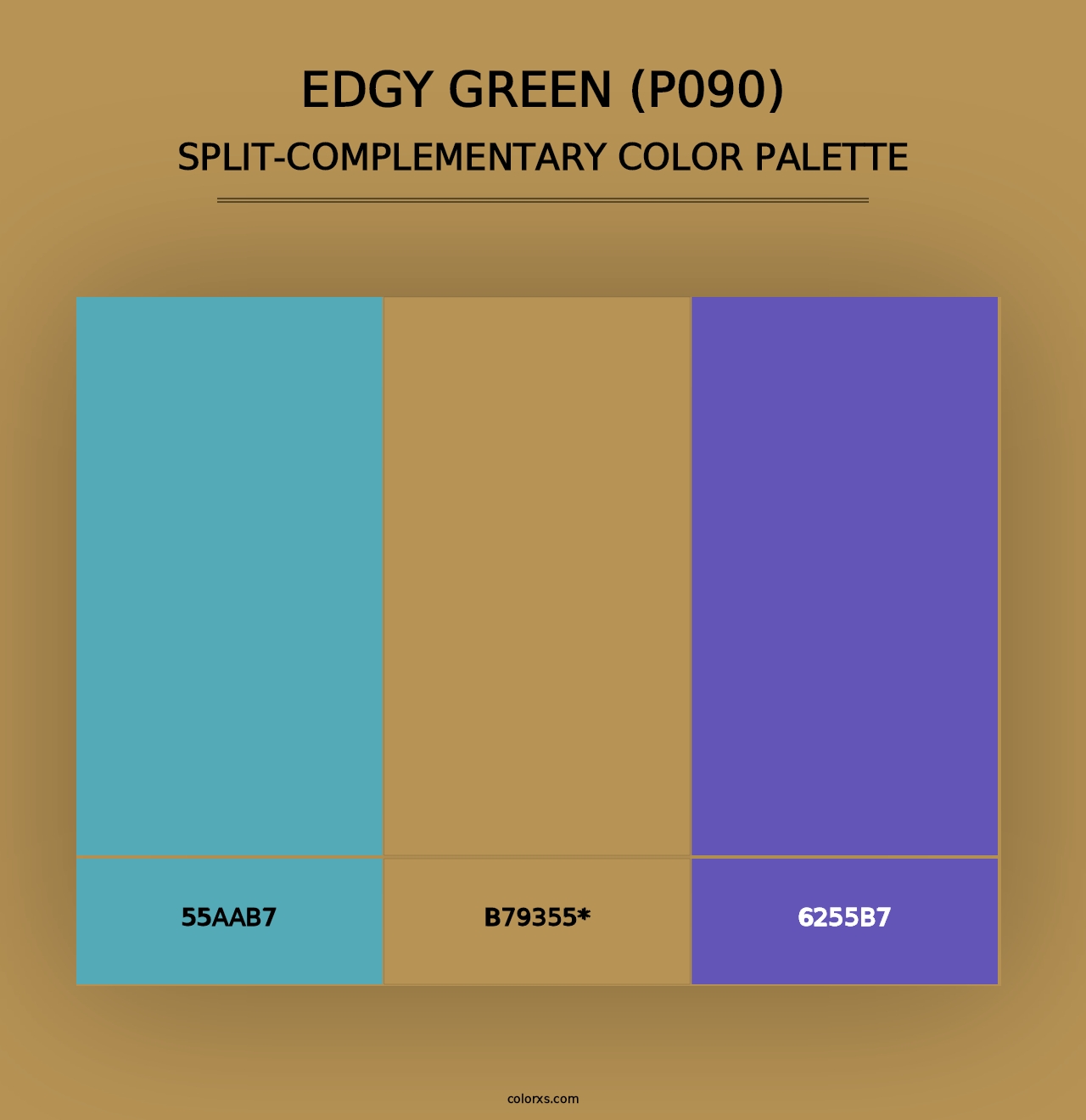 Edgy Green (P090) - Split-Complementary Color Palette