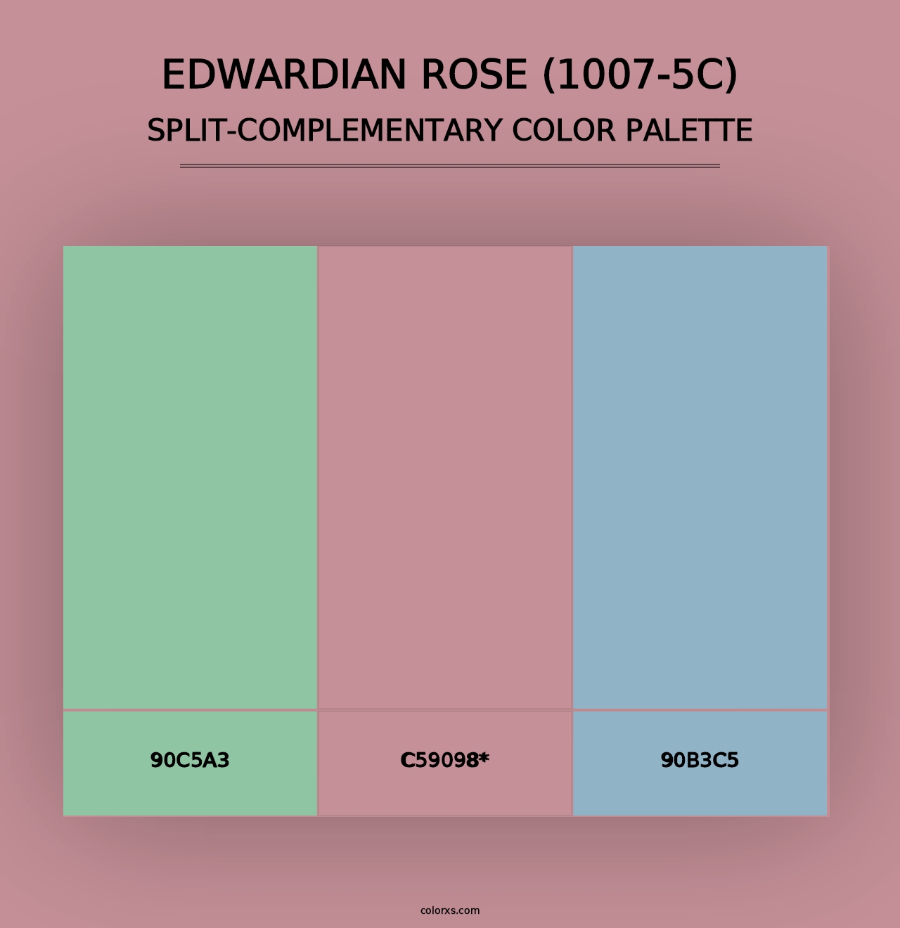 Edwardian Rose (1007-5C) - Split-Complementary Color Palette