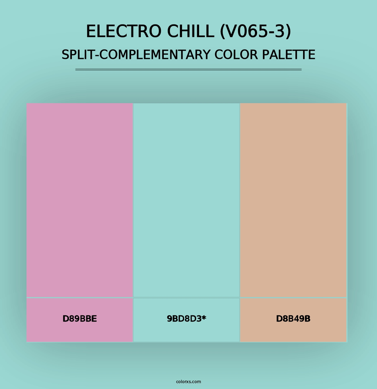 Electro Chill (V065-3) - Split-Complementary Color Palette