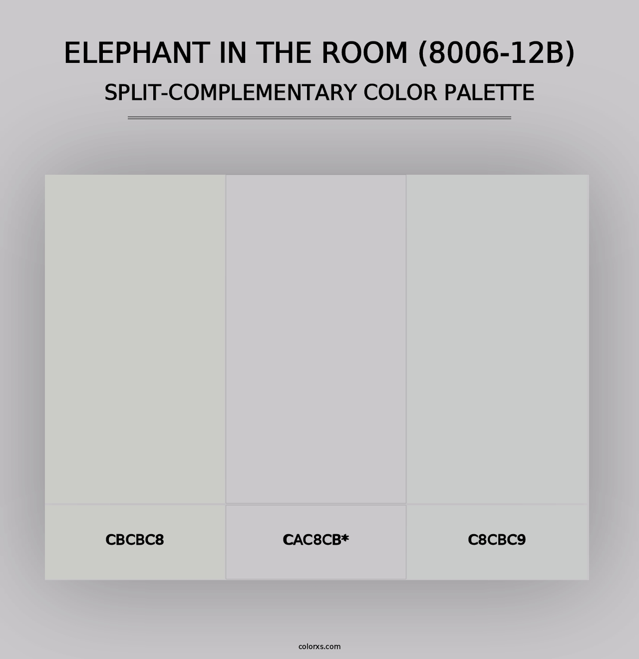 Elephant in the Room (8006-12B) - Split-Complementary Color Palette