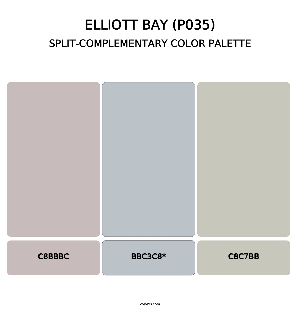 Elliott Bay (P035) - Split-Complementary Color Palette