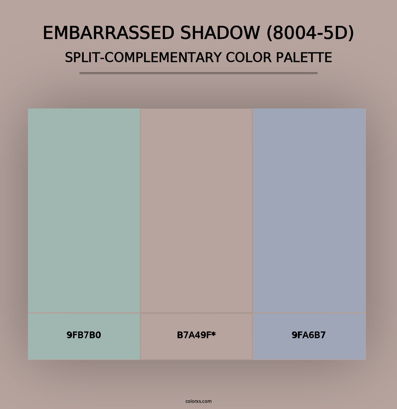 Embarrassed Shadow (8004-5D) - Split-Complementary Color Palette