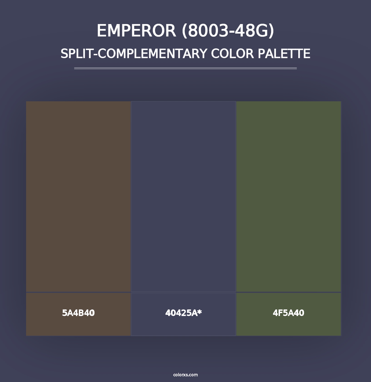 Emperor (8003-48G) - Split-Complementary Color Palette