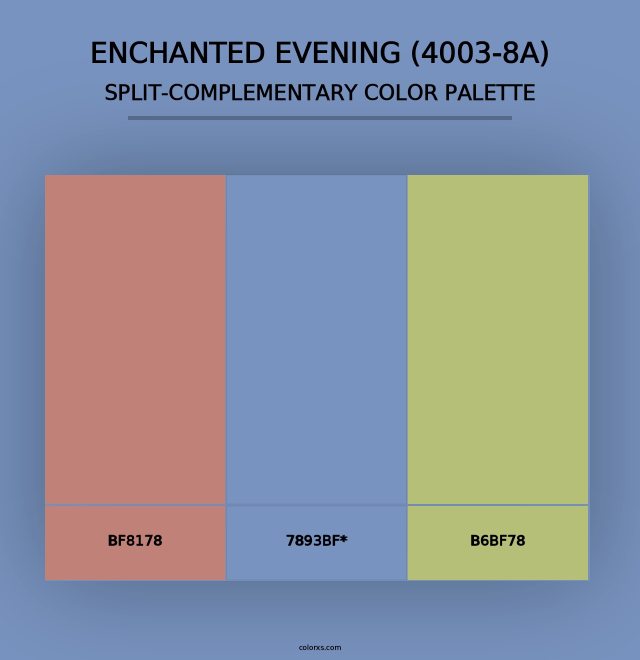 Enchanted Evening (4003-8A) - Split-Complementary Color Palette