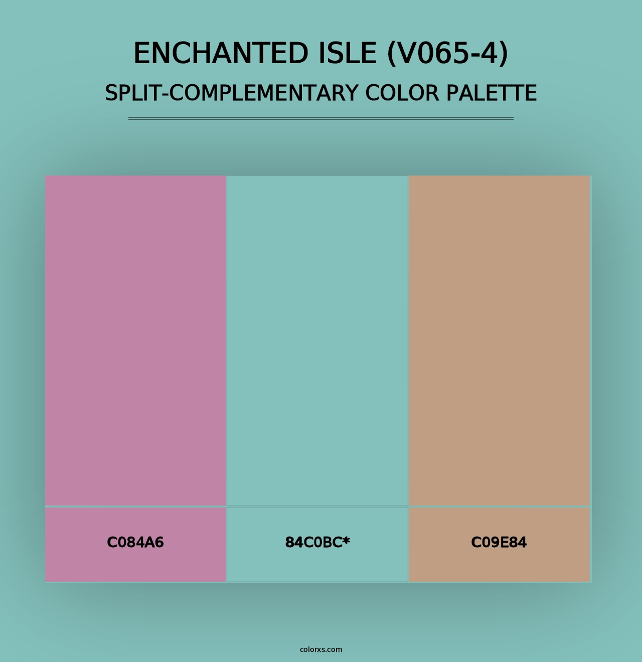 Enchanted Isle (V065-4) - Split-Complementary Color Palette