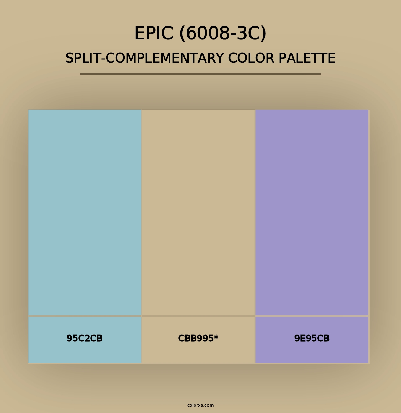 Epic (6008-3C) - Split-Complementary Color Palette