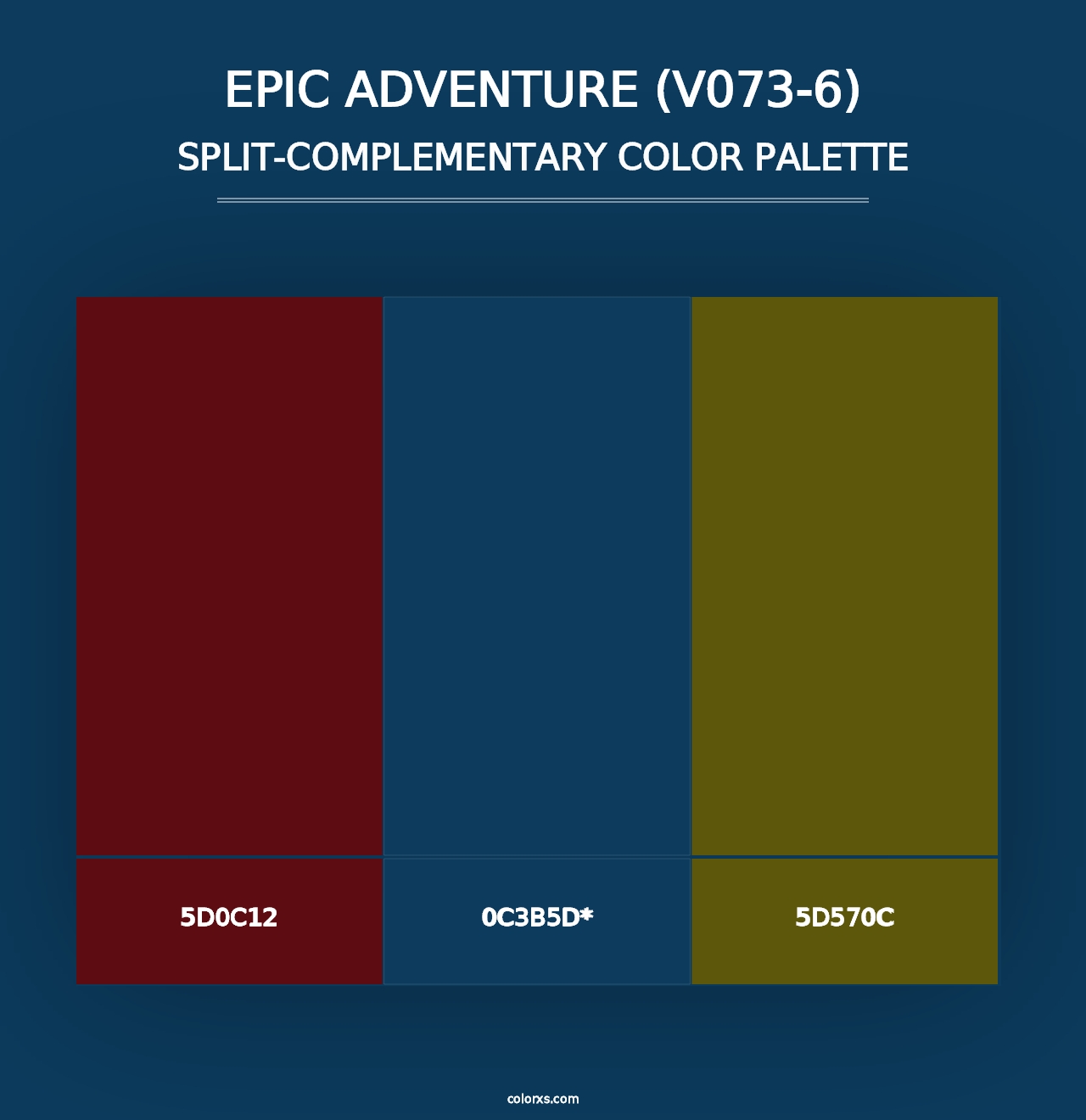 Epic Adventure (V073-6) - Split-Complementary Color Palette