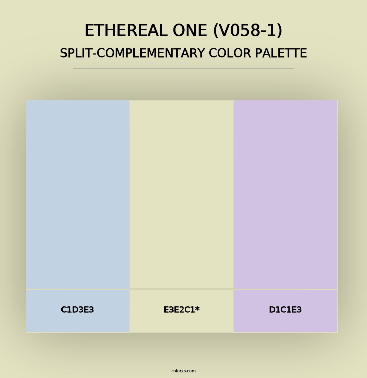 Ethereal One (V058-1) - Split-Complementary Color Palette