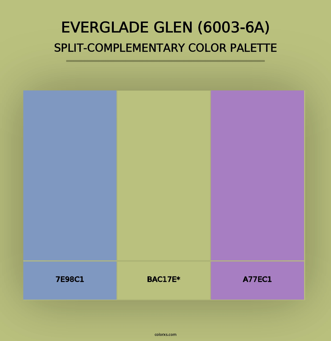 Everglade Glen (6003-6A) - Split-Complementary Color Palette