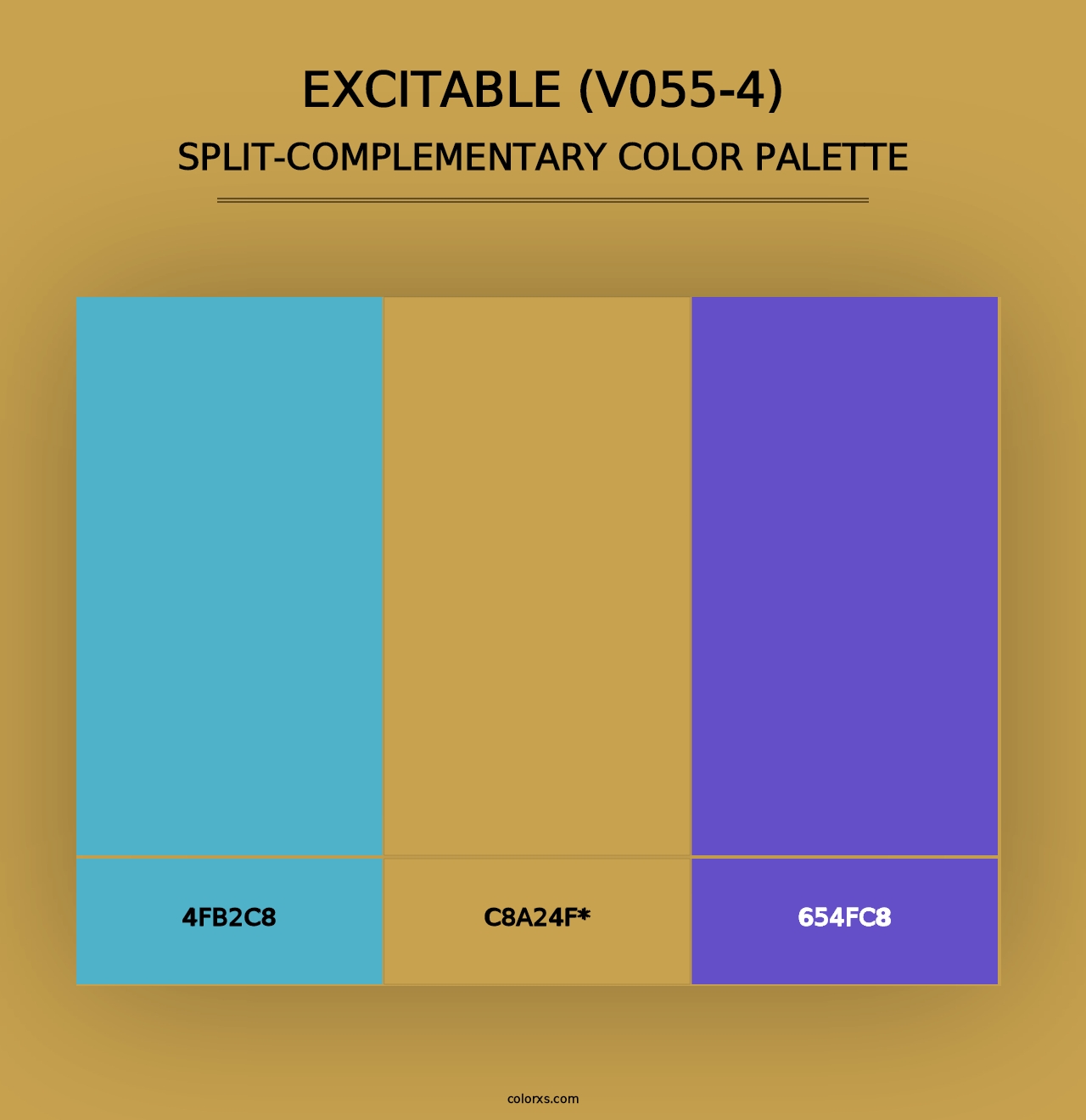 Excitable (V055-4) - Split-Complementary Color Palette