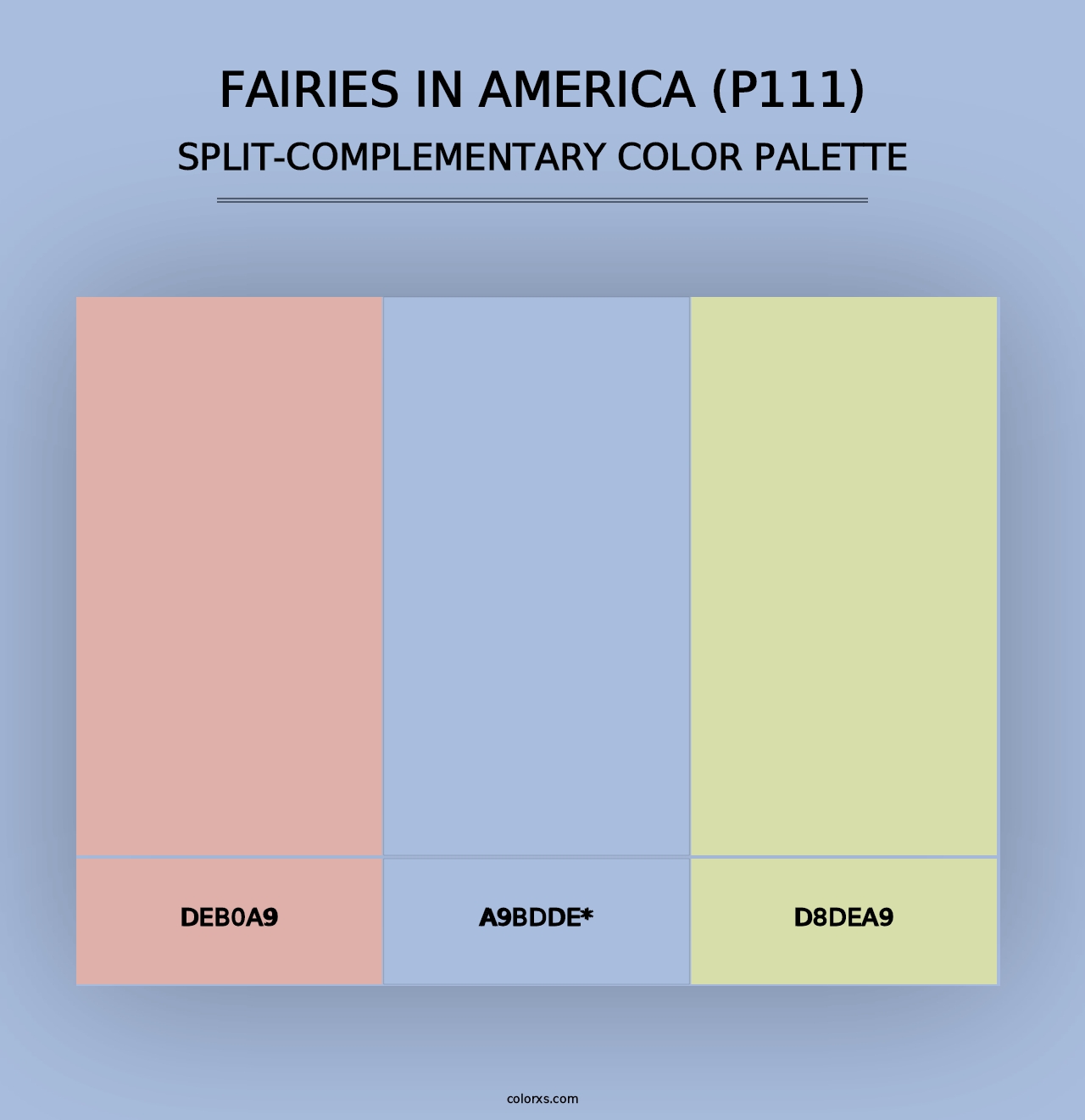 Fairies in America (P111) - Split-Complementary Color Palette