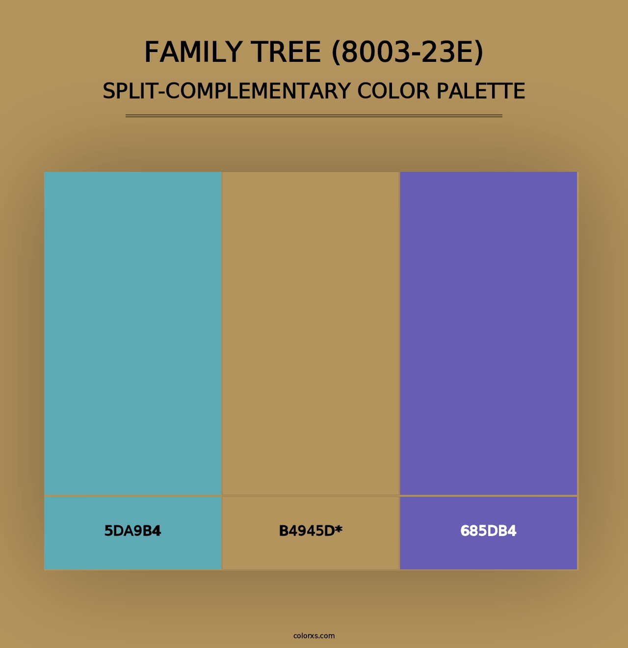 Family Tree (8003-23E) - Split-Complementary Color Palette