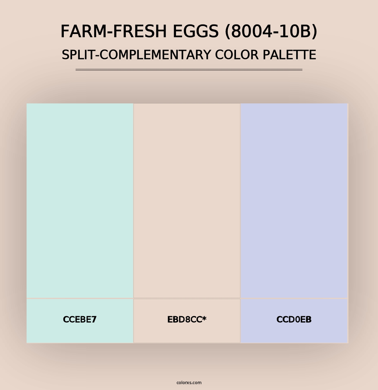 Farm-Fresh Eggs (8004-10B) - Split-Complementary Color Palette