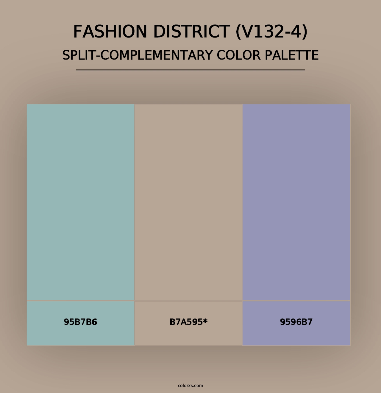 Fashion District (V132-4) - Split-Complementary Color Palette