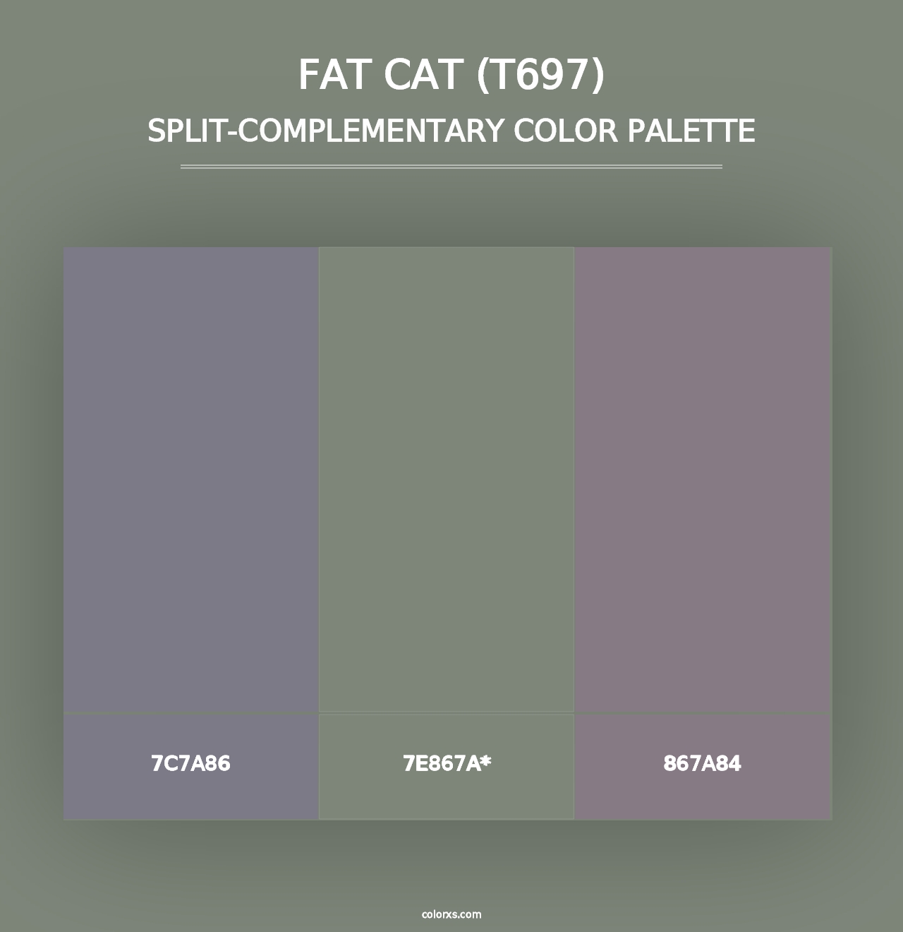 Fat Cat (T697) - Split-Complementary Color Palette