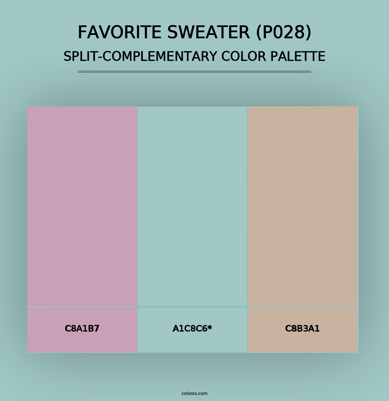 Favorite Sweater (P028) - Split-Complementary Color Palette