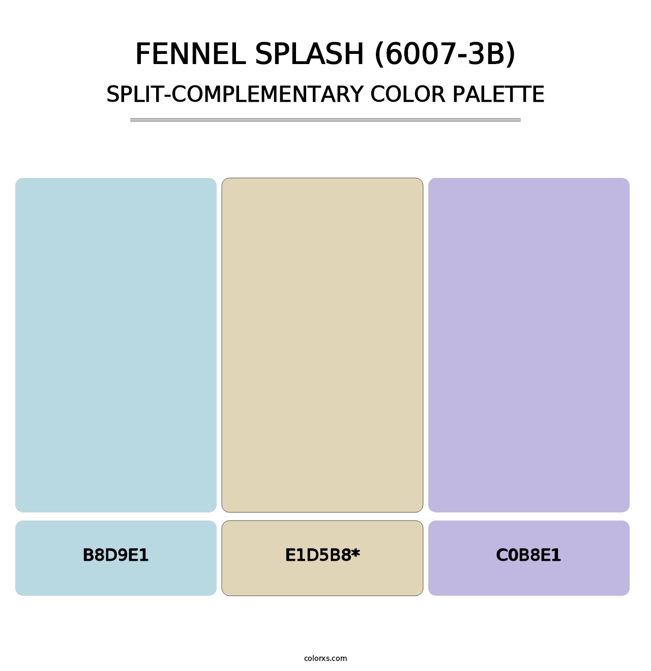 Fennel Splash (6007-3B) - Split-Complementary Color Palette