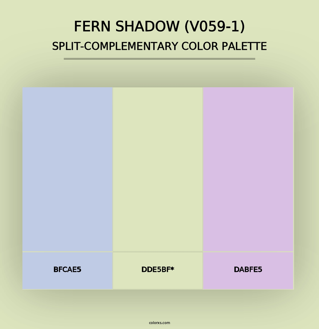 Fern Shadow (V059-1) - Split-Complementary Color Palette