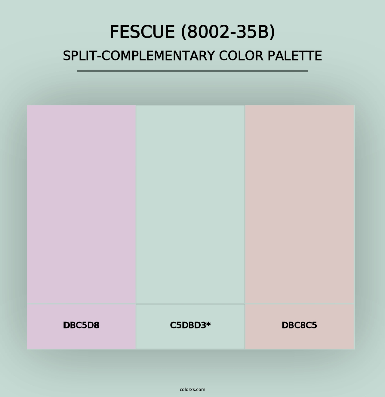 Fescue (8002-35B) - Split-Complementary Color Palette