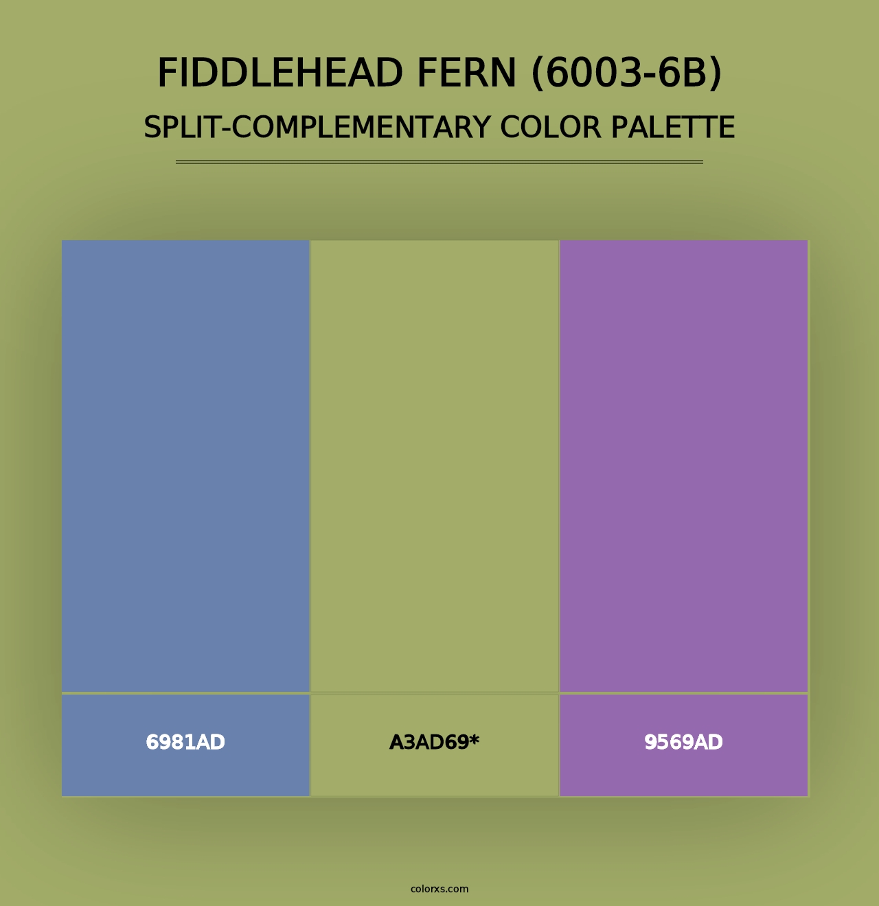 Fiddlehead Fern (6003-6B) - Split-Complementary Color Palette