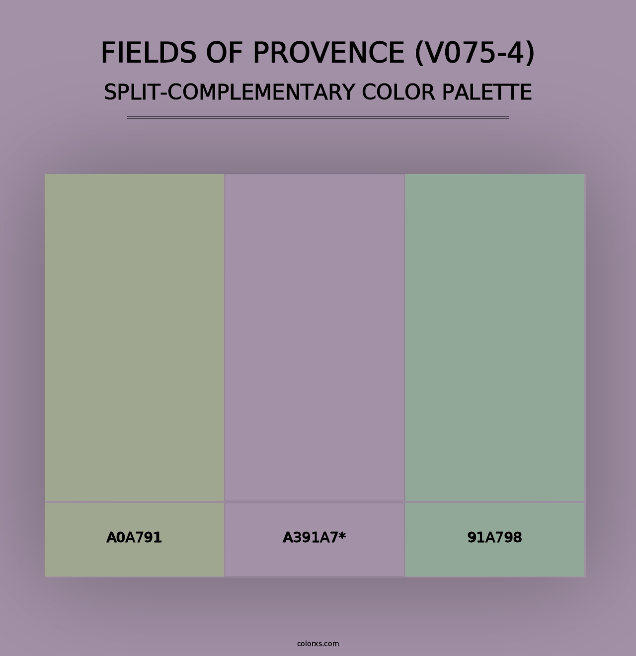 Fields of Provence (V075-4) - Split-Complementary Color Palette