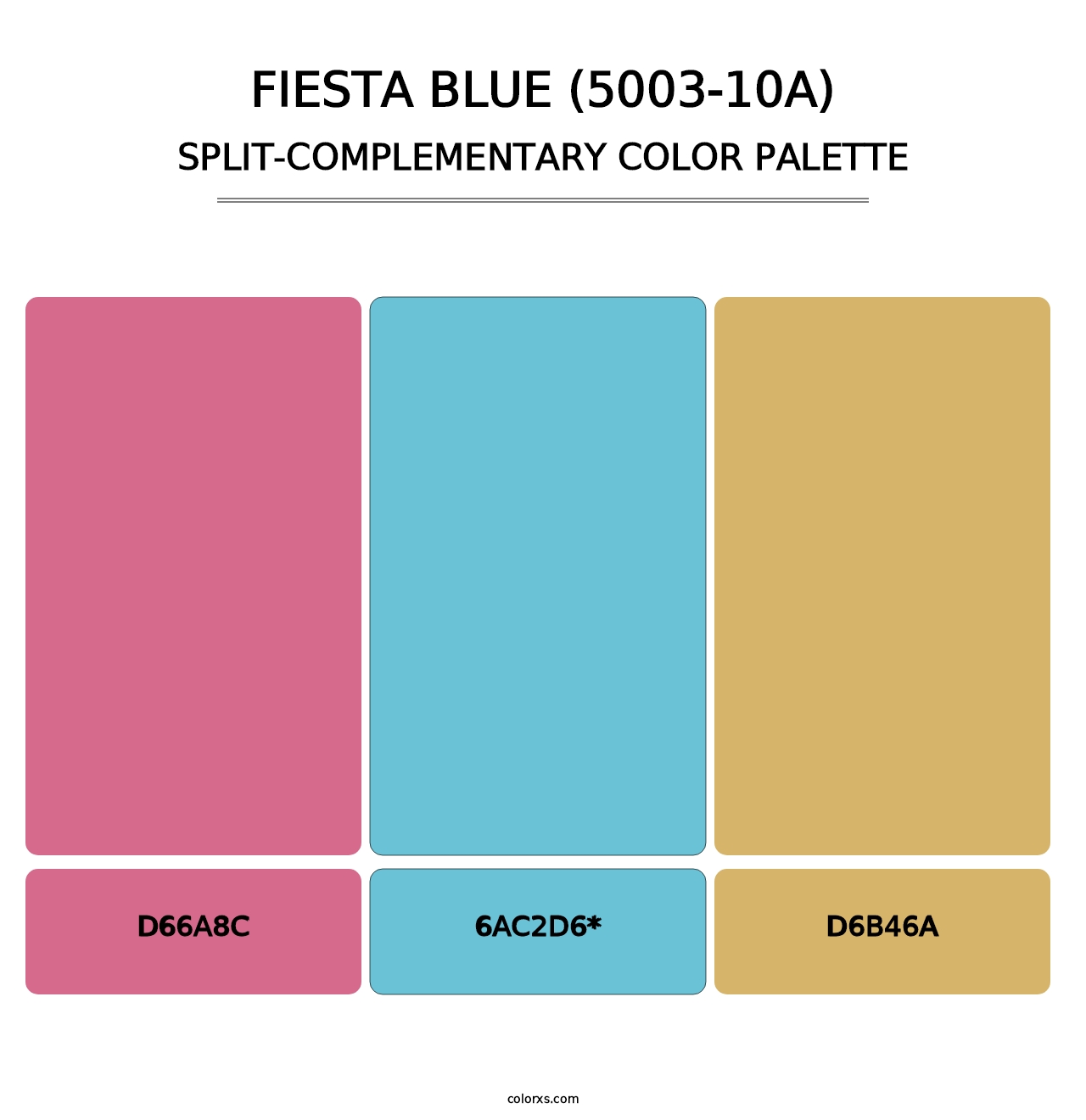 Fiesta Blue (5003-10A) - Split-Complementary Color Palette