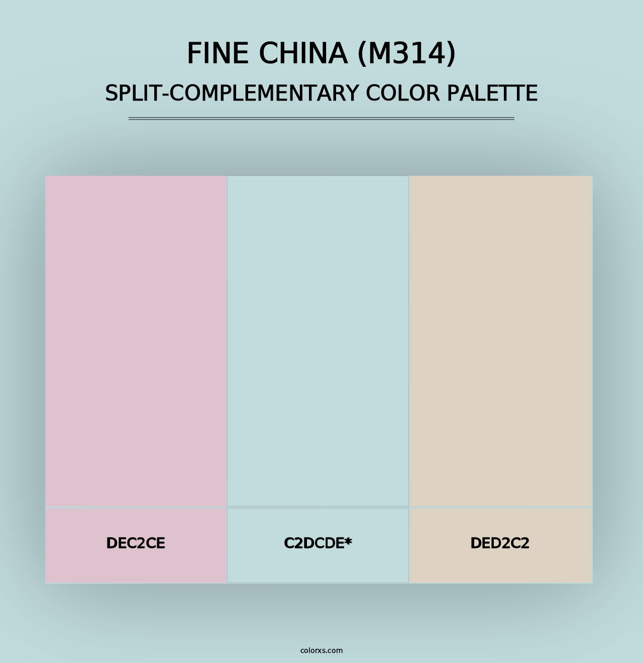 Fine China (M314) - Split-Complementary Color Palette