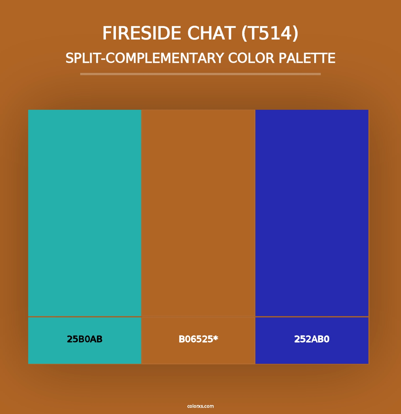 Fireside Chat (T514) - Split-Complementary Color Palette