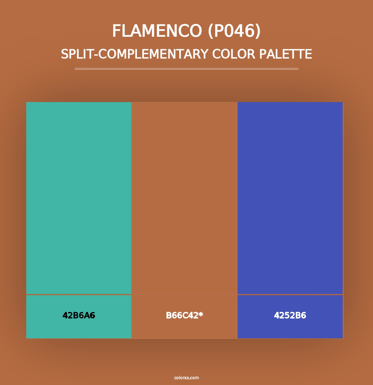 Flamenco (P046) - Split-Complementary Color Palette