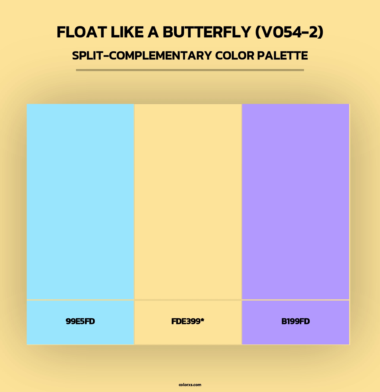 Float Like a Butterfly (V054-2) - Split-Complementary Color Palette