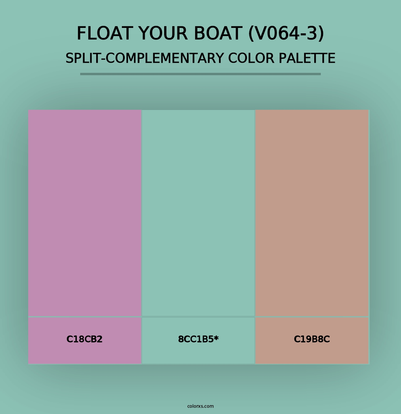 Float Your Boat (V064-3) - Split-Complementary Color Palette