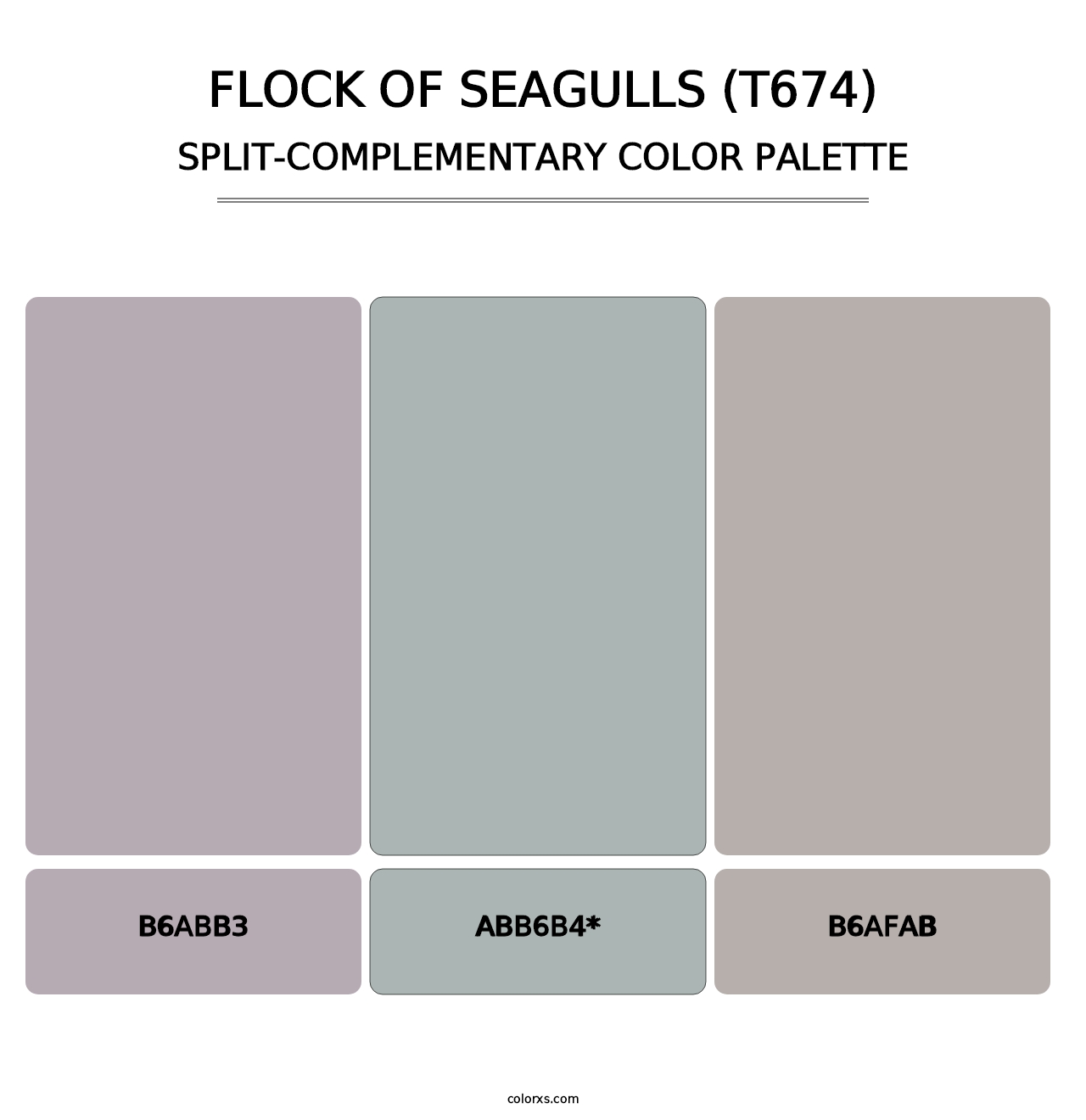 Flock of Seagulls (T674) - Split-Complementary Color Palette