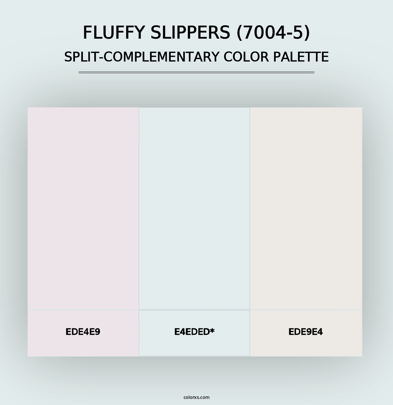 Fluffy Slippers (7004-5) - Split-Complementary Color Palette