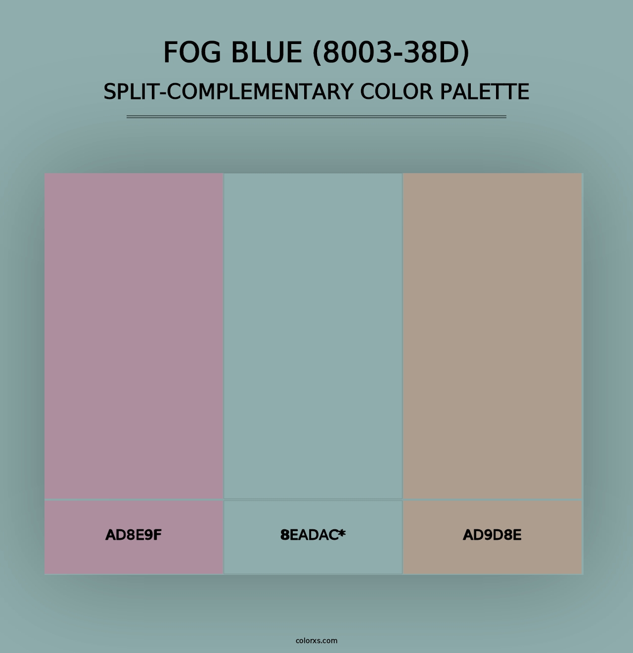 Fog Blue (8003-38D) - Split-Complementary Color Palette