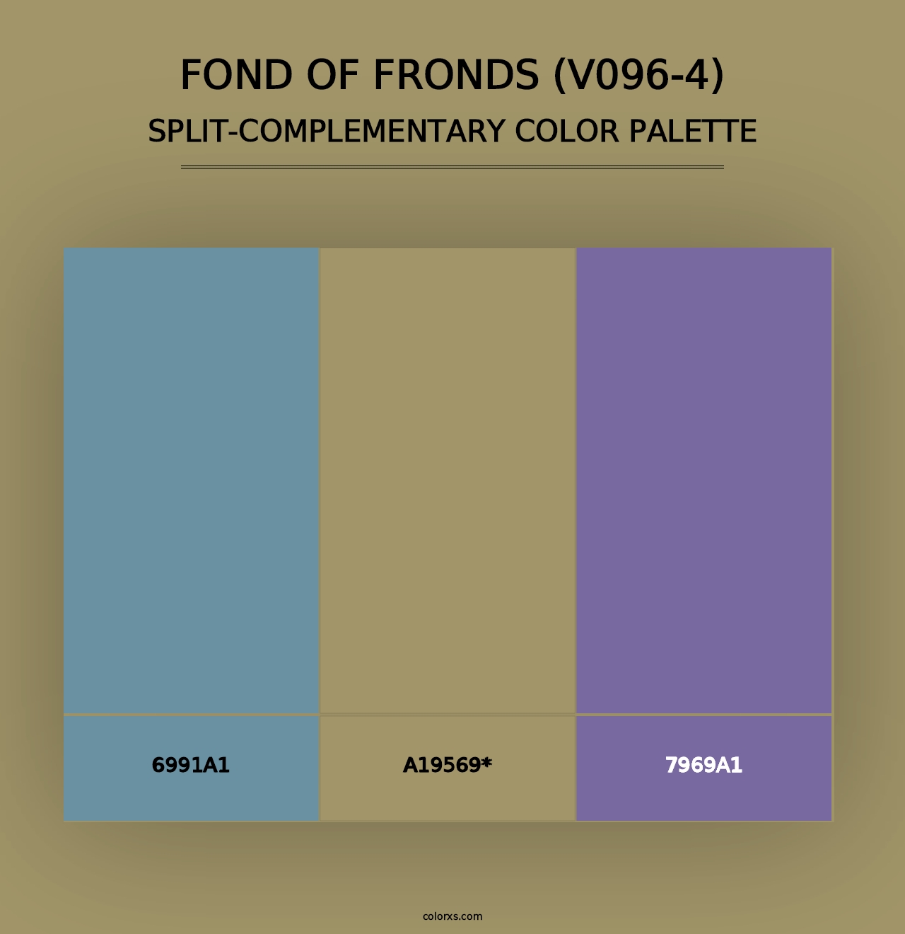 Fond of Fronds (V096-4) - Split-Complementary Color Palette