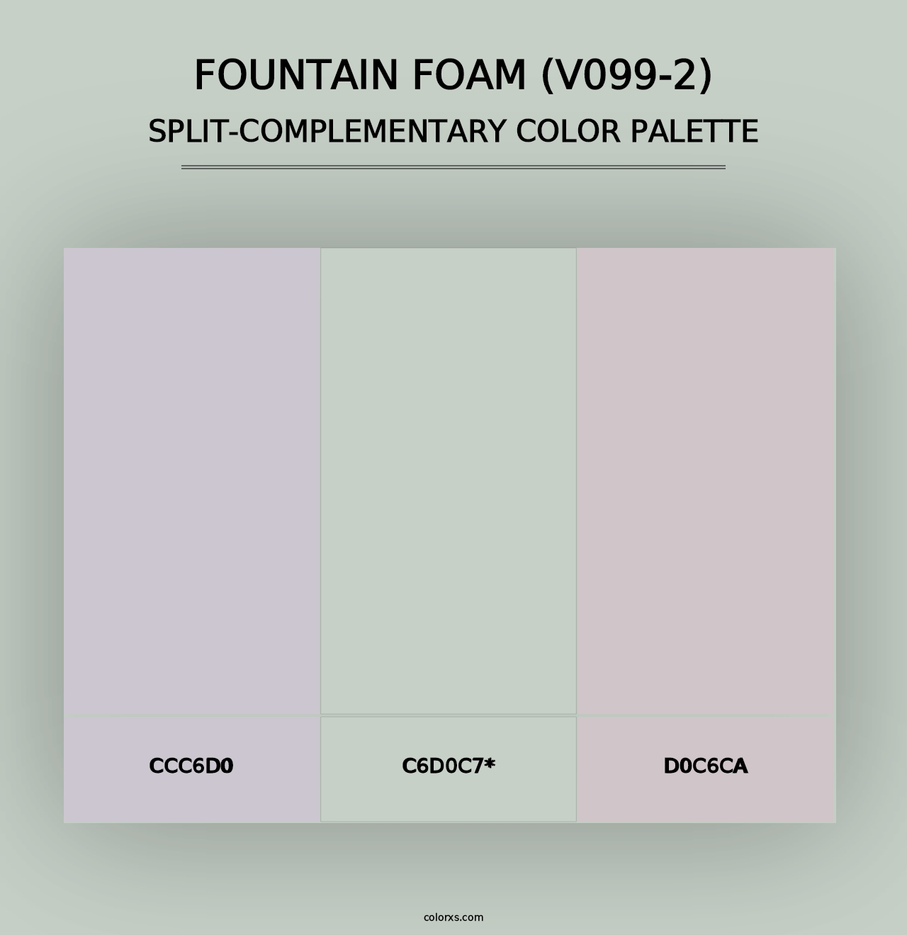 Fountain Foam (V099-2) - Split-Complementary Color Palette