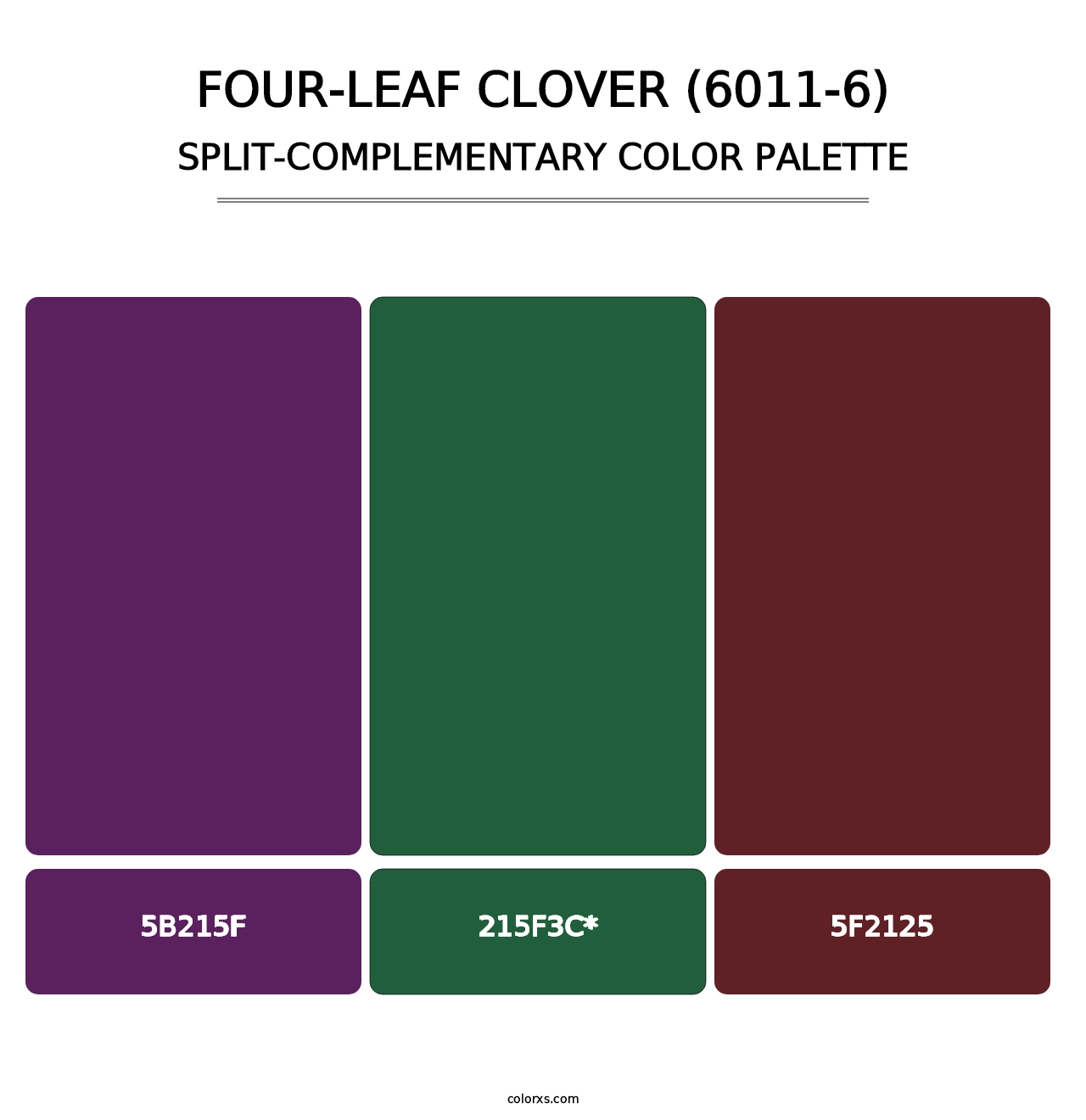 Four-Leaf Clover (6011-6) - Split-Complementary Color Palette