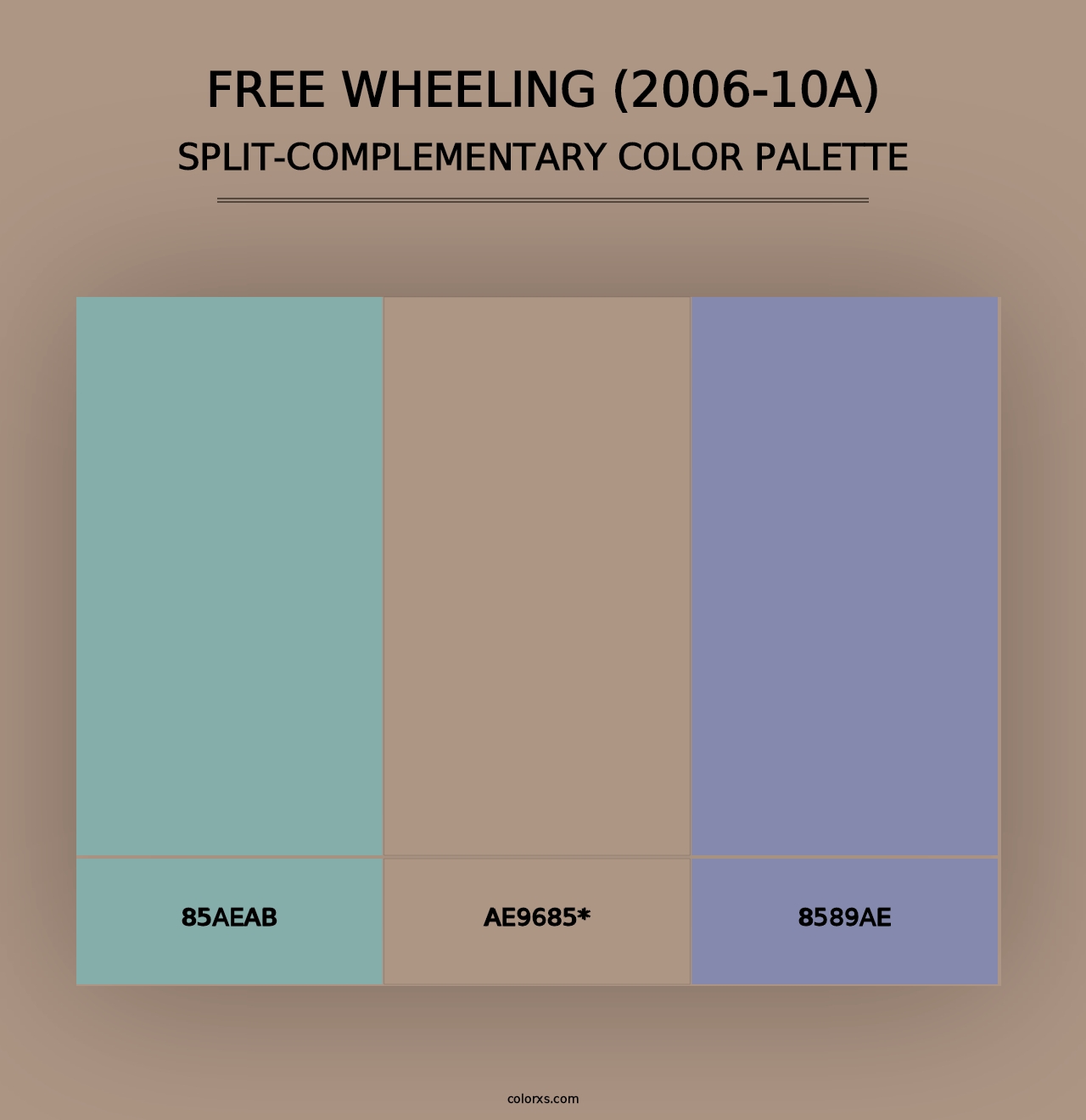 Free Wheeling (2006-10A) - Split-Complementary Color Palette