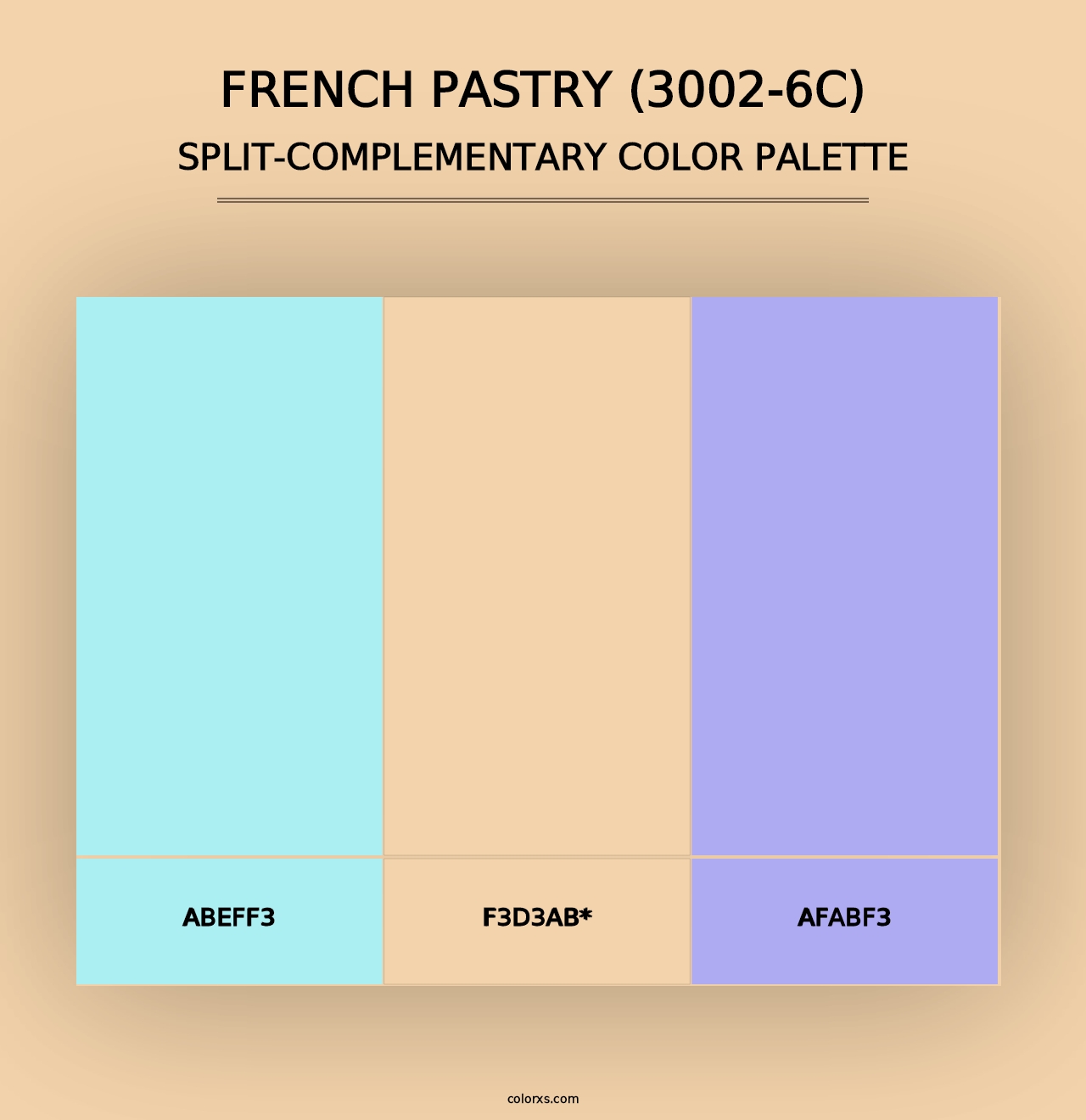 French Pastry (3002-6C) - Split-Complementary Color Palette