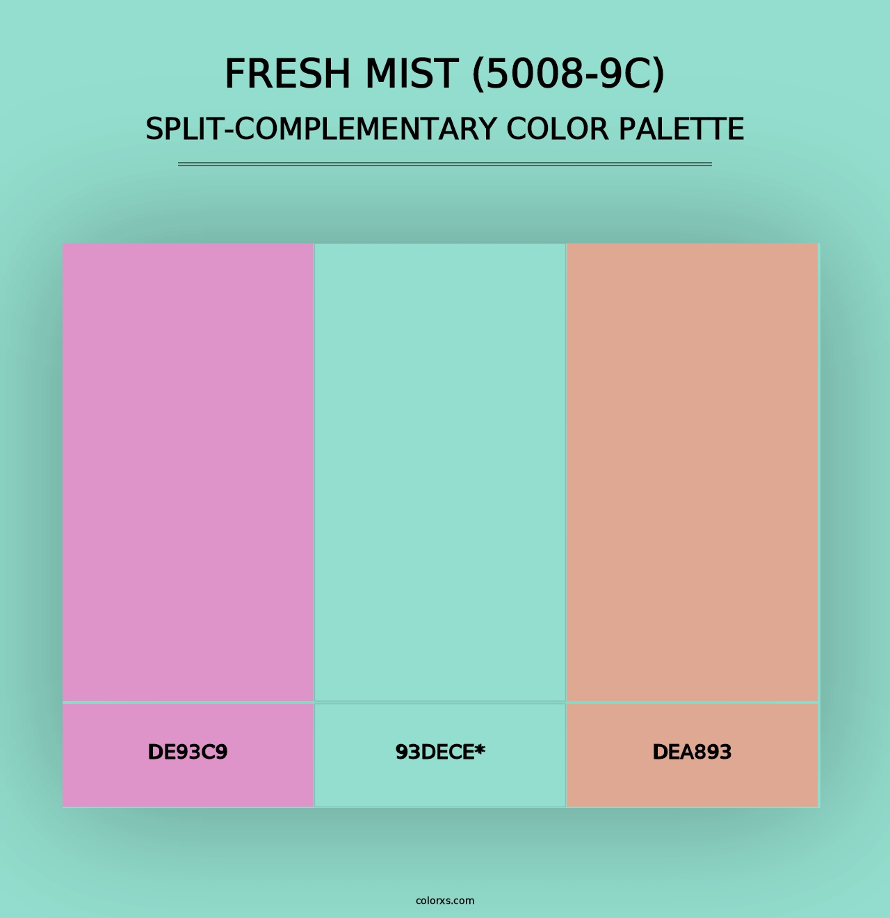 Fresh Mist (5008-9C) - Split-Complementary Color Palette