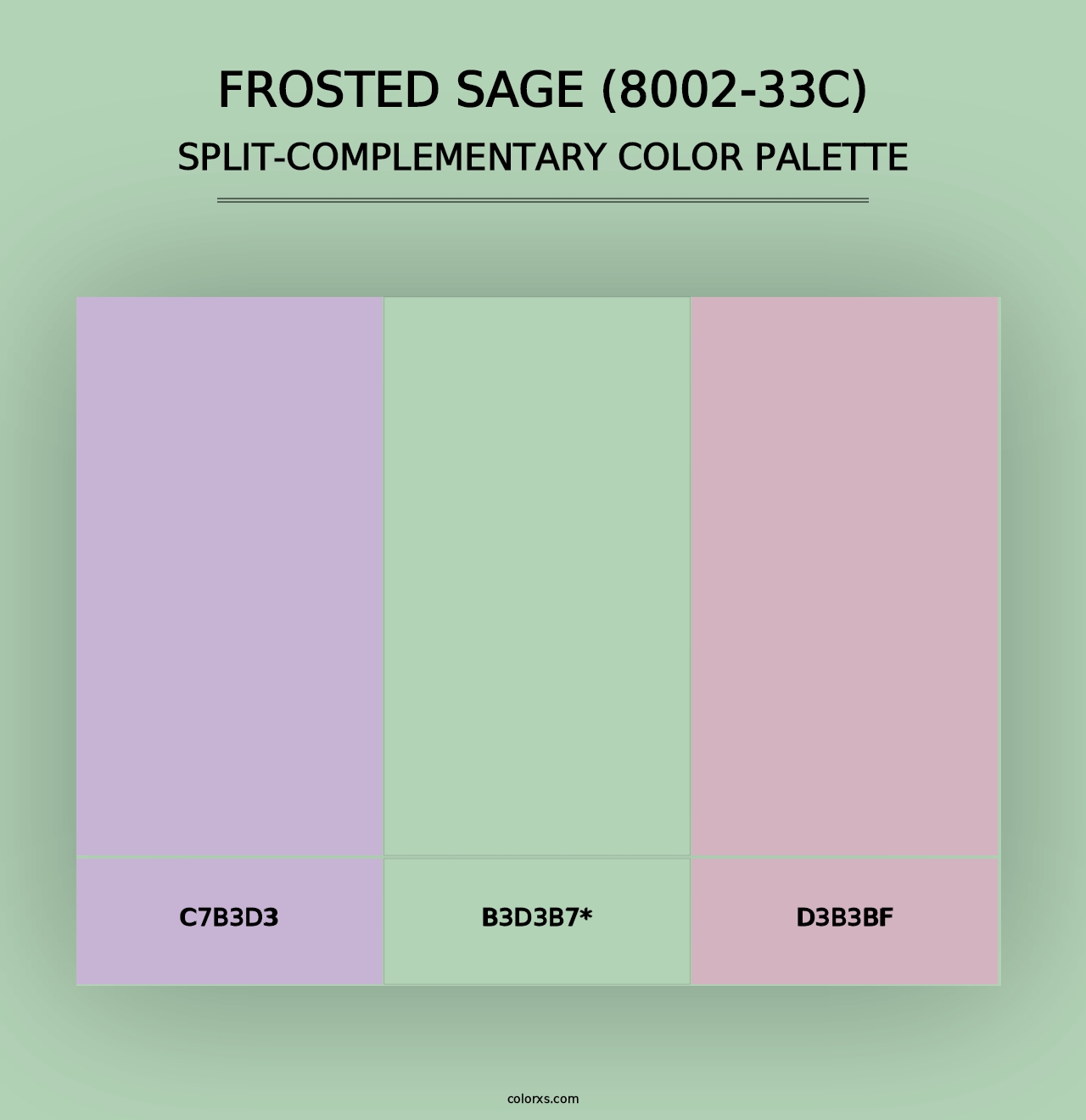 Frosted Sage (8002-33C) - Split-Complementary Color Palette