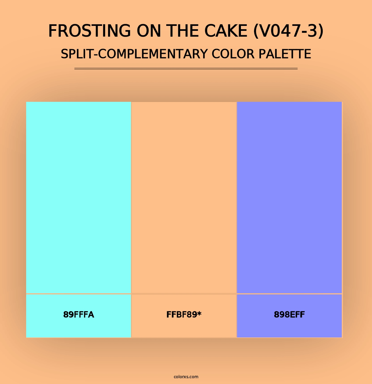 Frosting on the Cake (V047-3) - Split-Complementary Color Palette