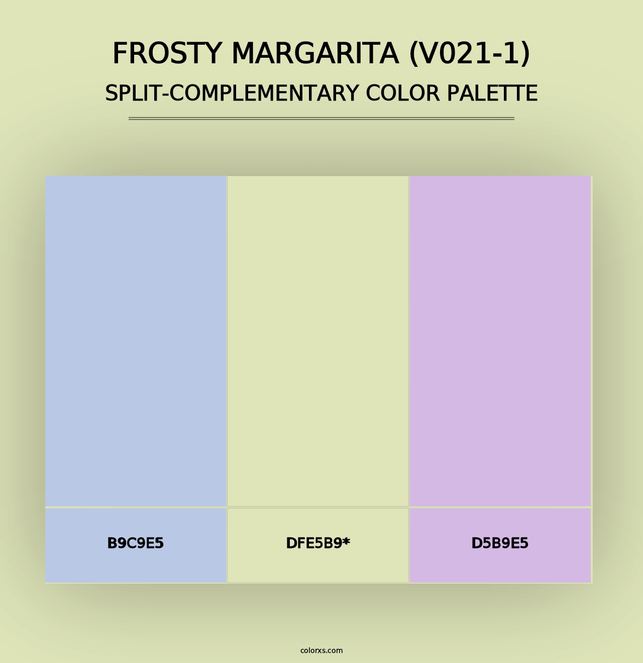 Frosty Margarita (V021-1) - Split-Complementary Color Palette