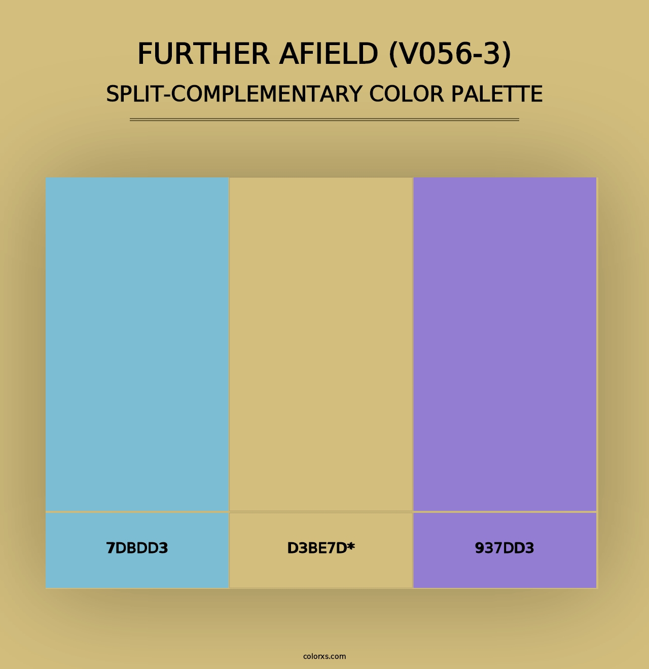 Further Afield (V056-3) - Split-Complementary Color Palette