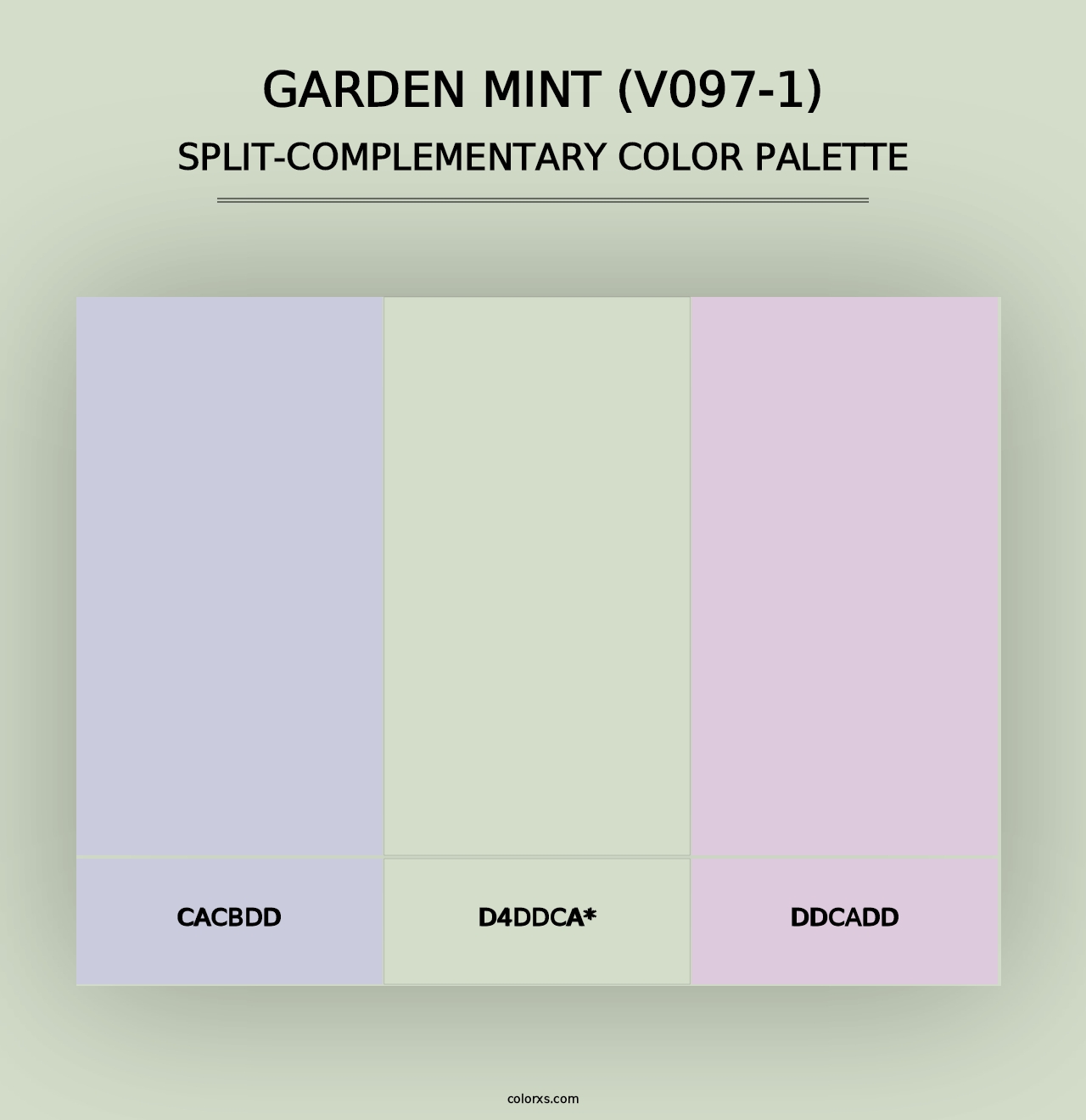 Garden Mint (V097-1) - Split-Complementary Color Palette