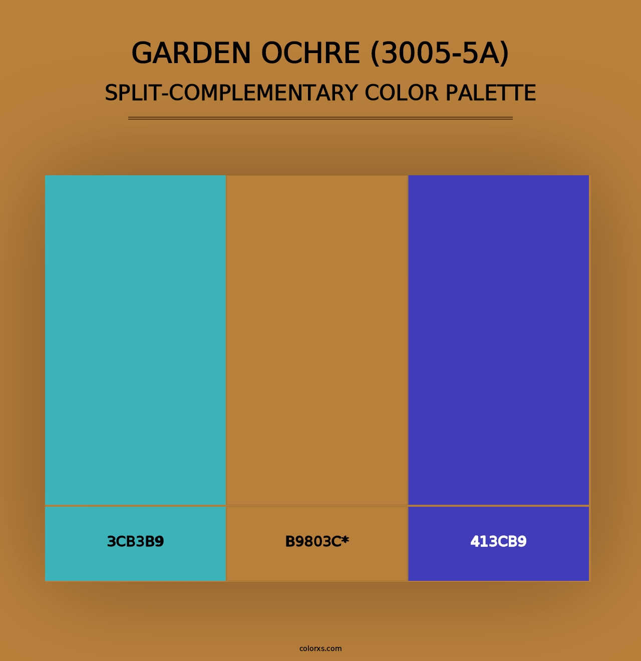 Garden Ochre (3005-5A) - Split-Complementary Color Palette