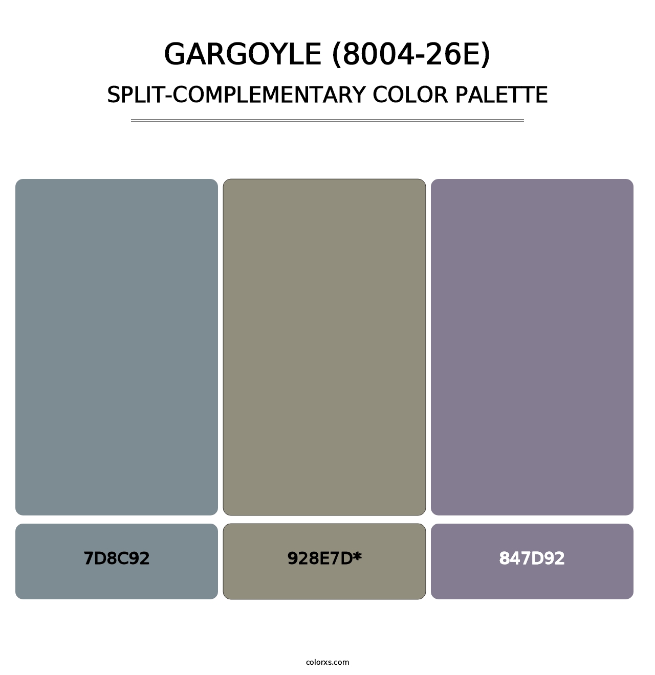 Gargoyle (8004-26E) - Split-Complementary Color Palette