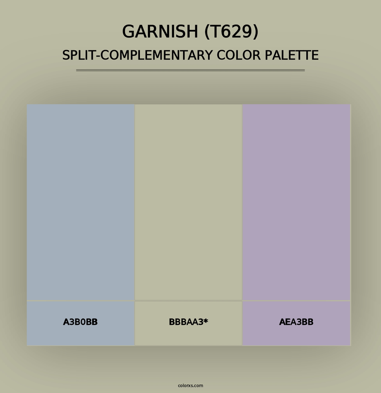 Garnish (T629) - Split-Complementary Color Palette